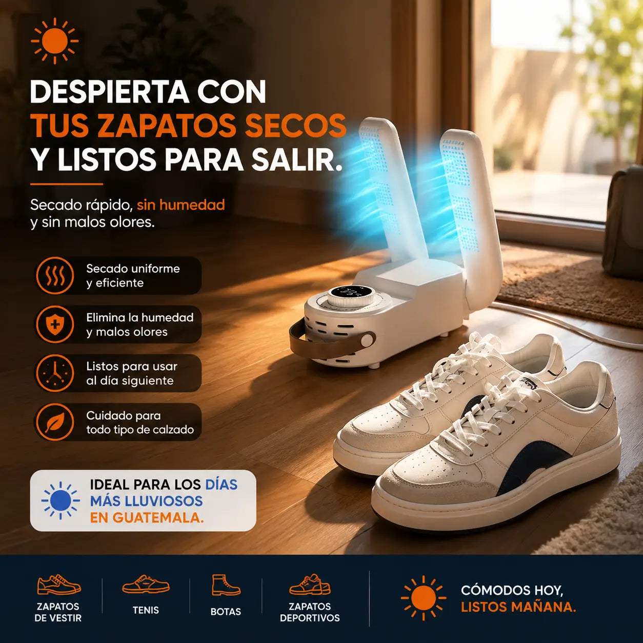Secador de Zapatos Inteligente | Elimina Humedad y Malos Olores 👟