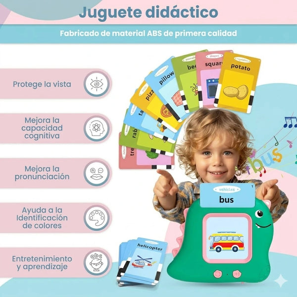 El Lector de Tarjetas Bilingüe que desarrolla el habla de tu hijo desde el primer día