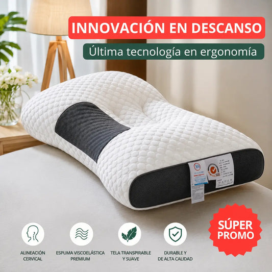 DELUXE ERGONOMIC PLUS | Almohada Ortopédica 3d Con Alineación Cervical Perfecta