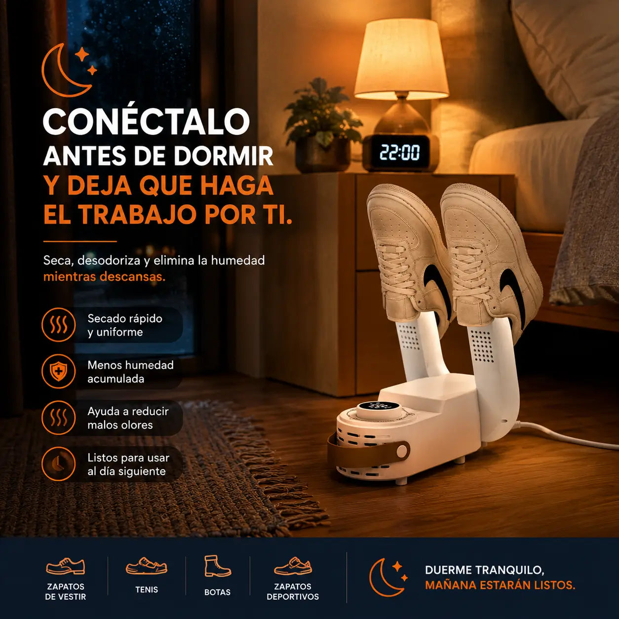 Secador de Zapatos Inteligente | Elimina Humedad y Malos Olores 👟