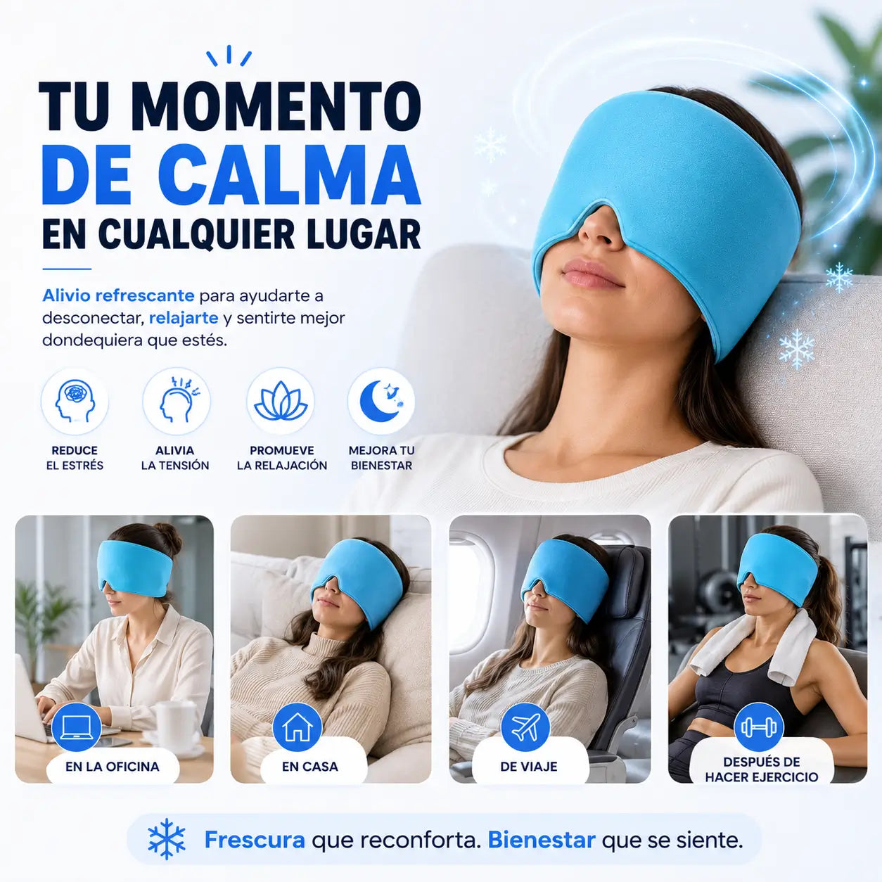 Gorro Terapéutico VORA™ de Gel Frío 360°