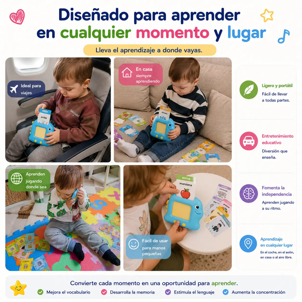 Lector Interactivo Bilingüe para Niños