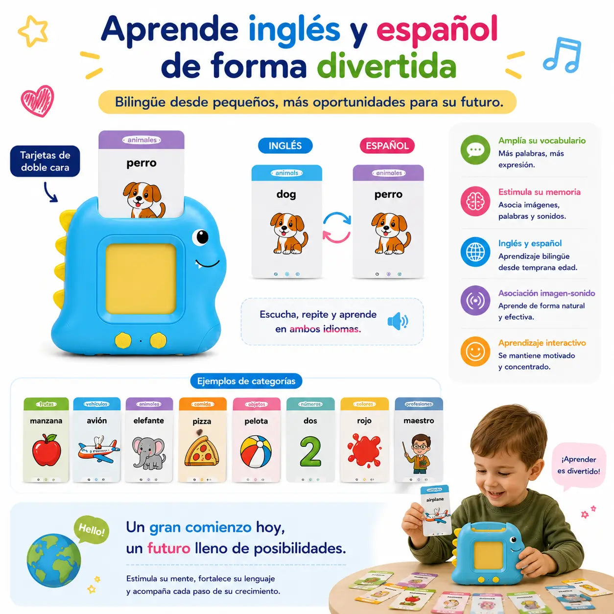 Lector Interactivo Bilingüe para Niños