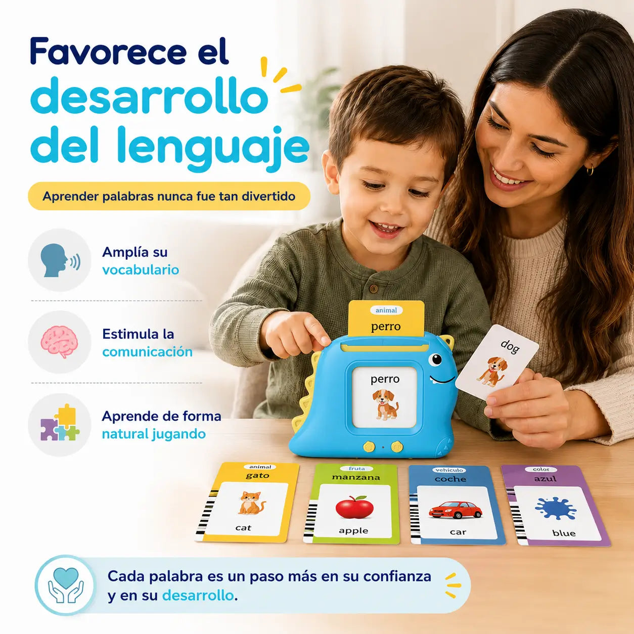 Tarjetas Educativas Bilingües que fortalecen la estimulación del habla