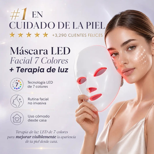 Mascara LED Recargable 7 en 1 - Renueva tu piel en semanas