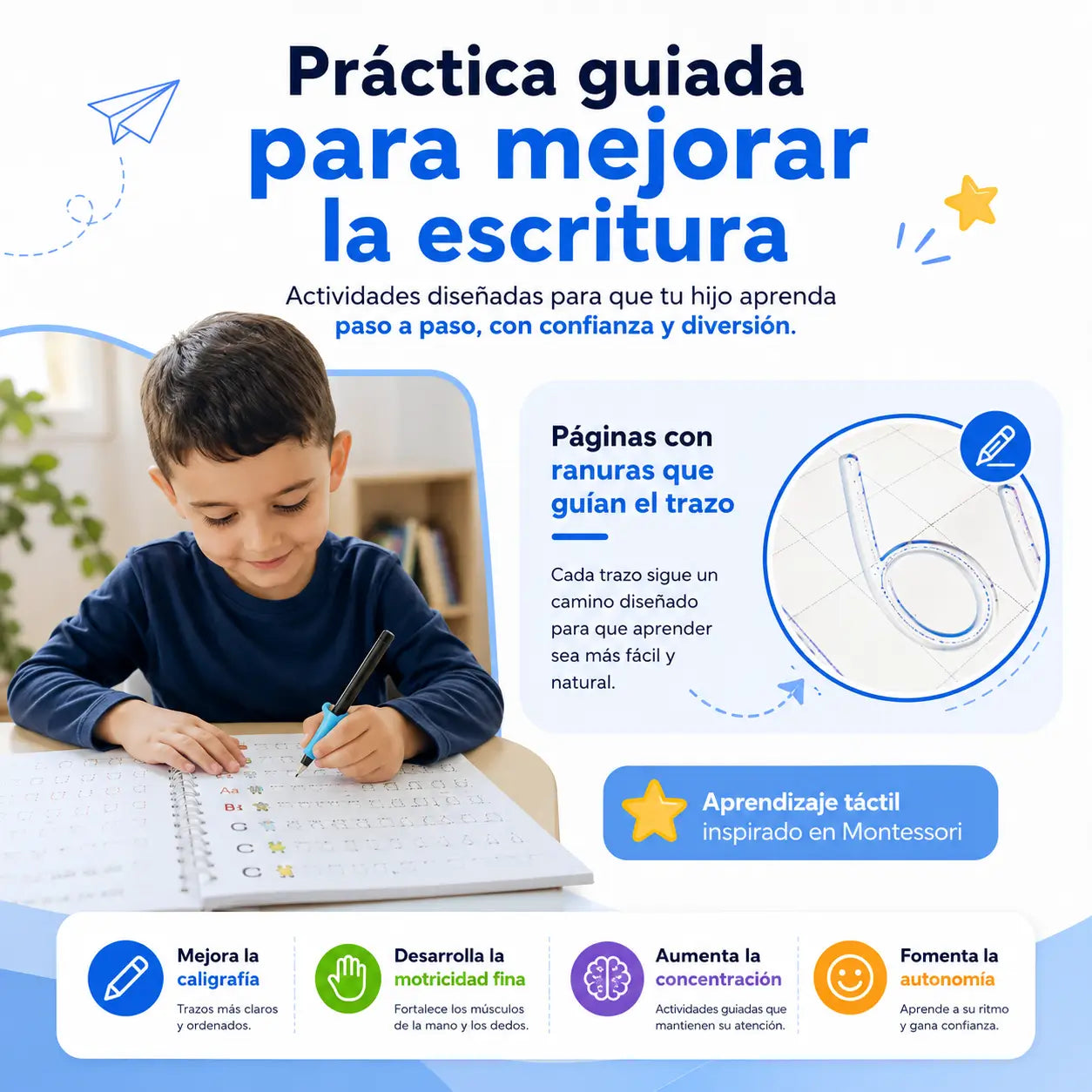 Kit de 4 Cuadernos Mágicos Reutilizables