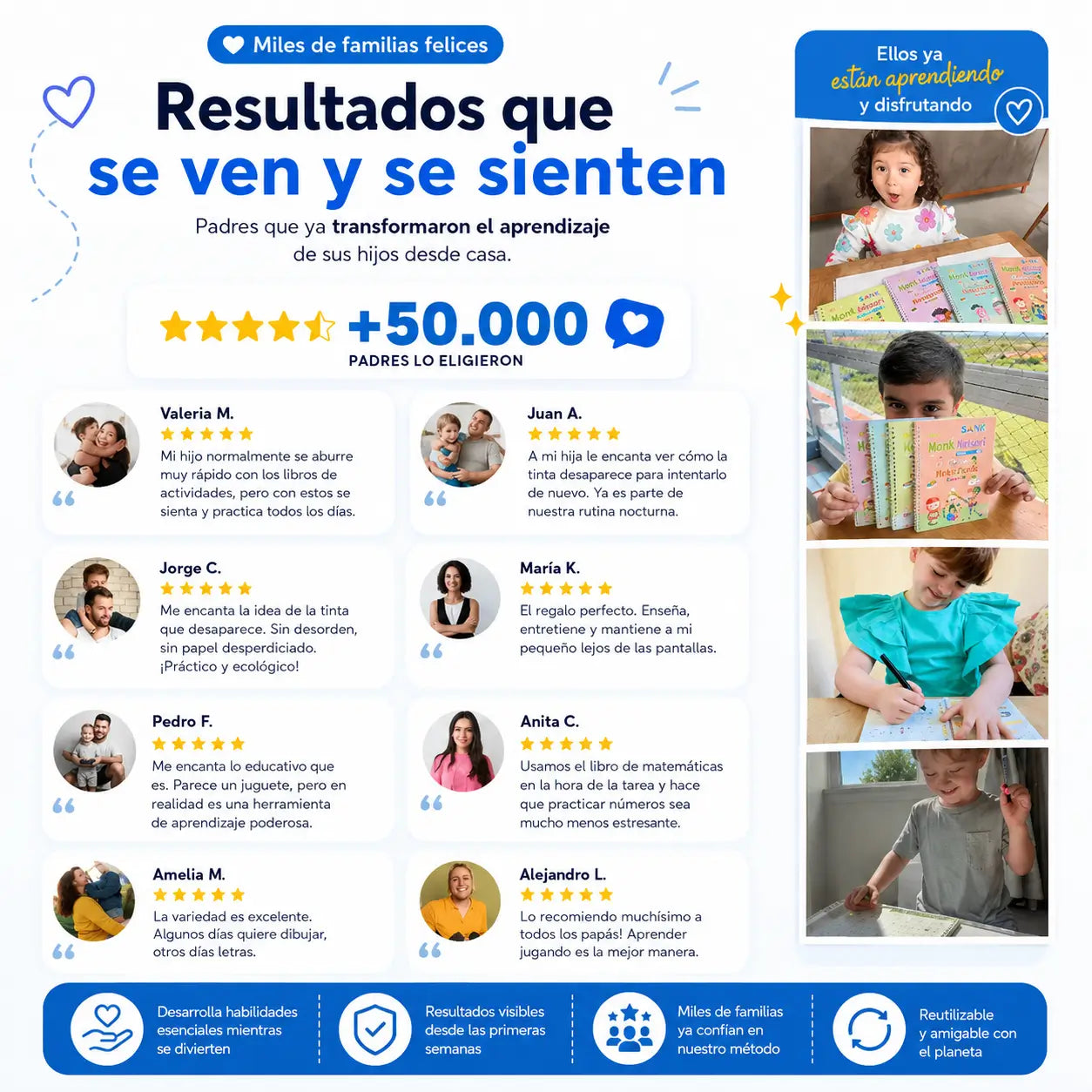 Kit de 4 Cuadernos Mágicos Reutilizables