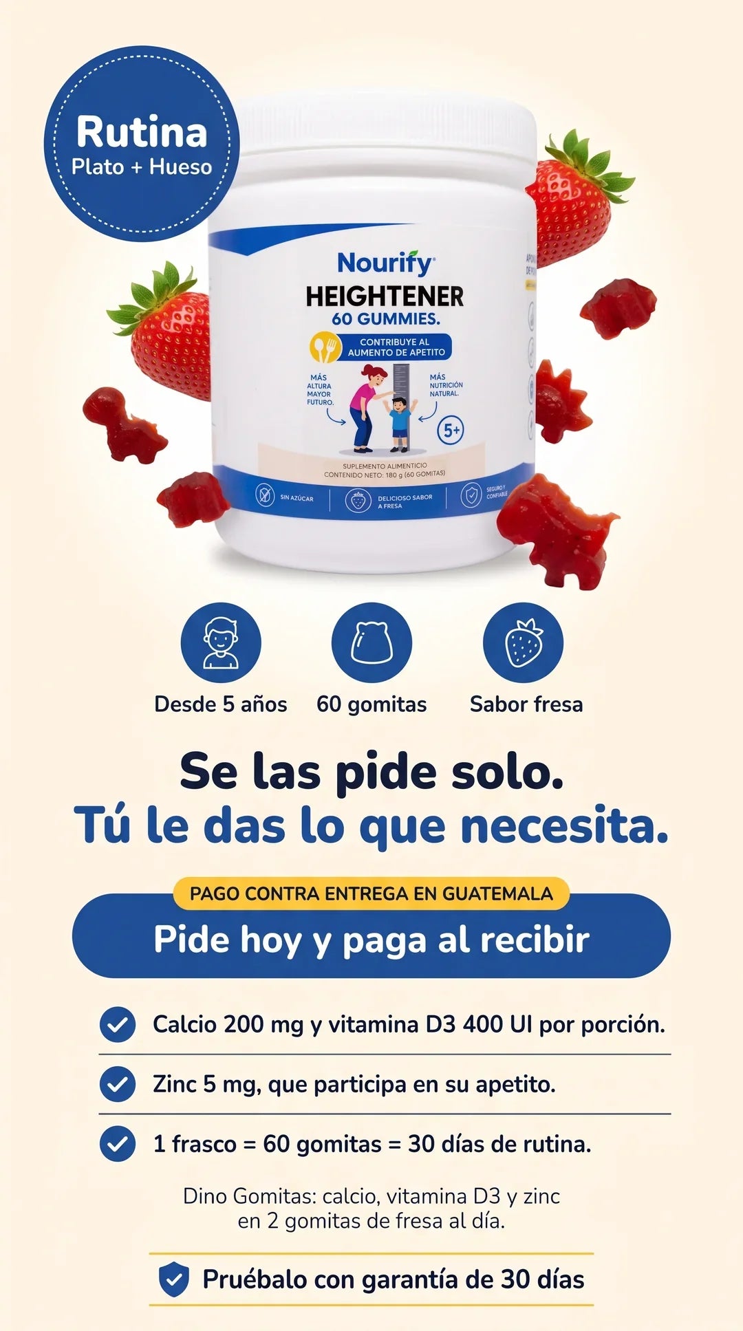 Por qué elegir Dino Gomitas: calcio, vitamina D3 y zinc
