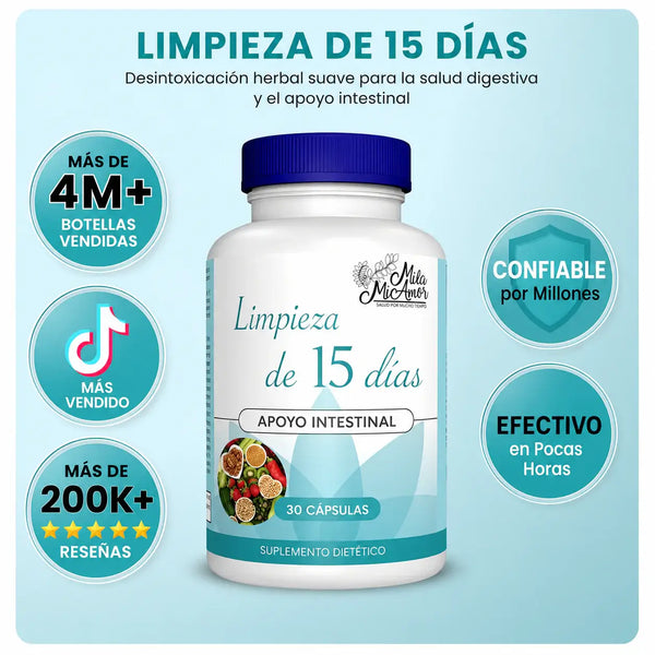 Suplemento para la Limpieza Completa Estomacal en 15 días