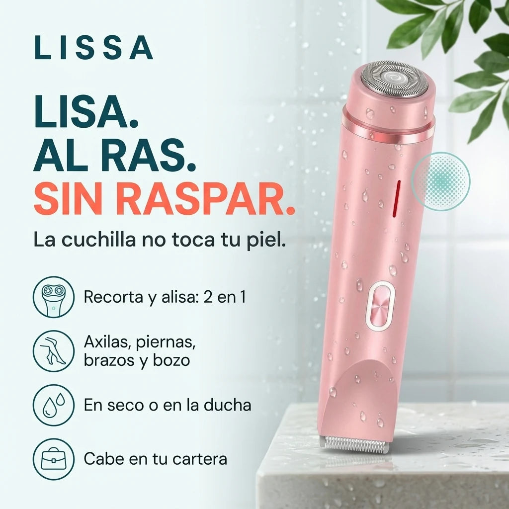 LISSA rasuradora 2 en 1 rosa