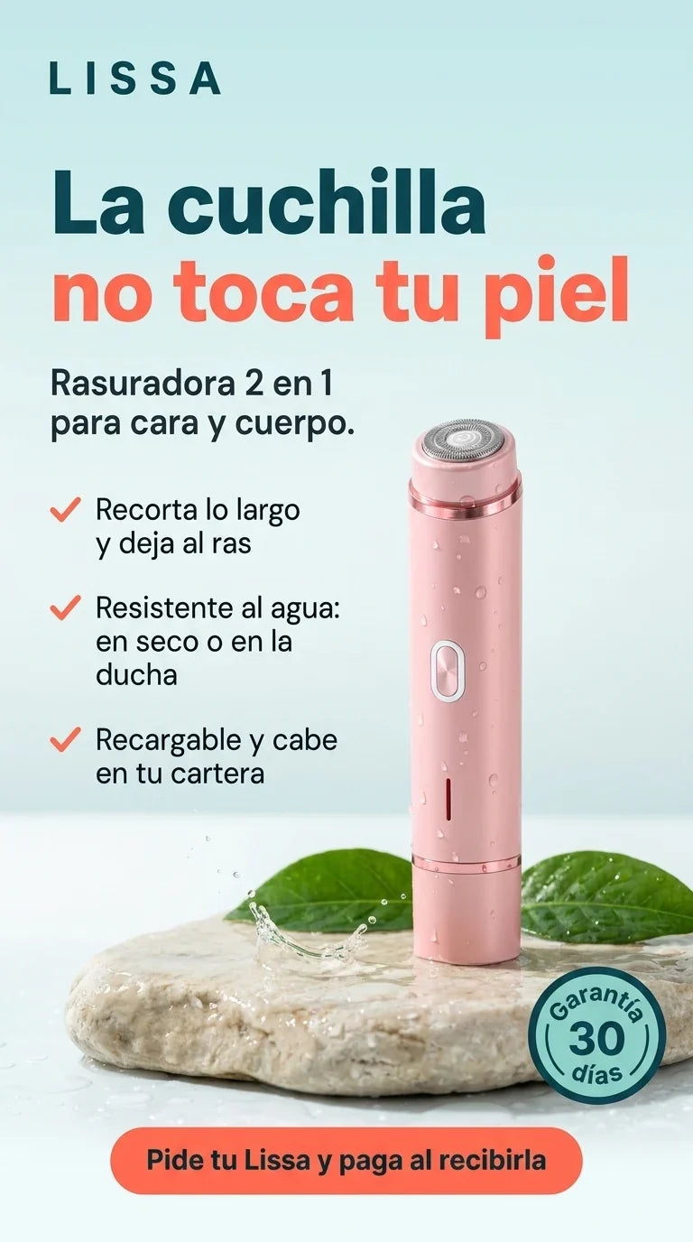 LISSA rasuradora 2 en 1 de cara y cuerpo