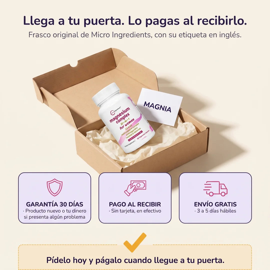 MAGNIA llega a tu puerta y lo pagas al recibirlo: garantía, pago al recibir y envío gratis