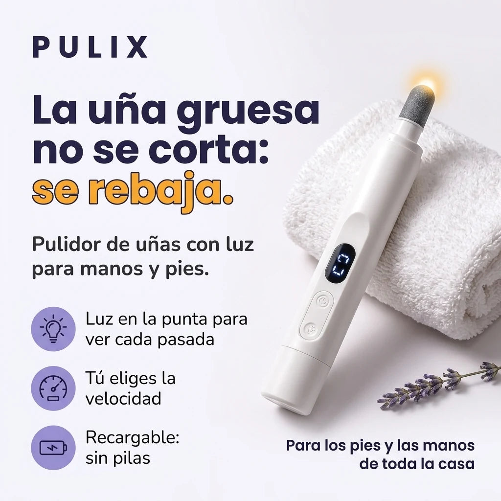 PULIX pulidor de uñas eléctrico con luz