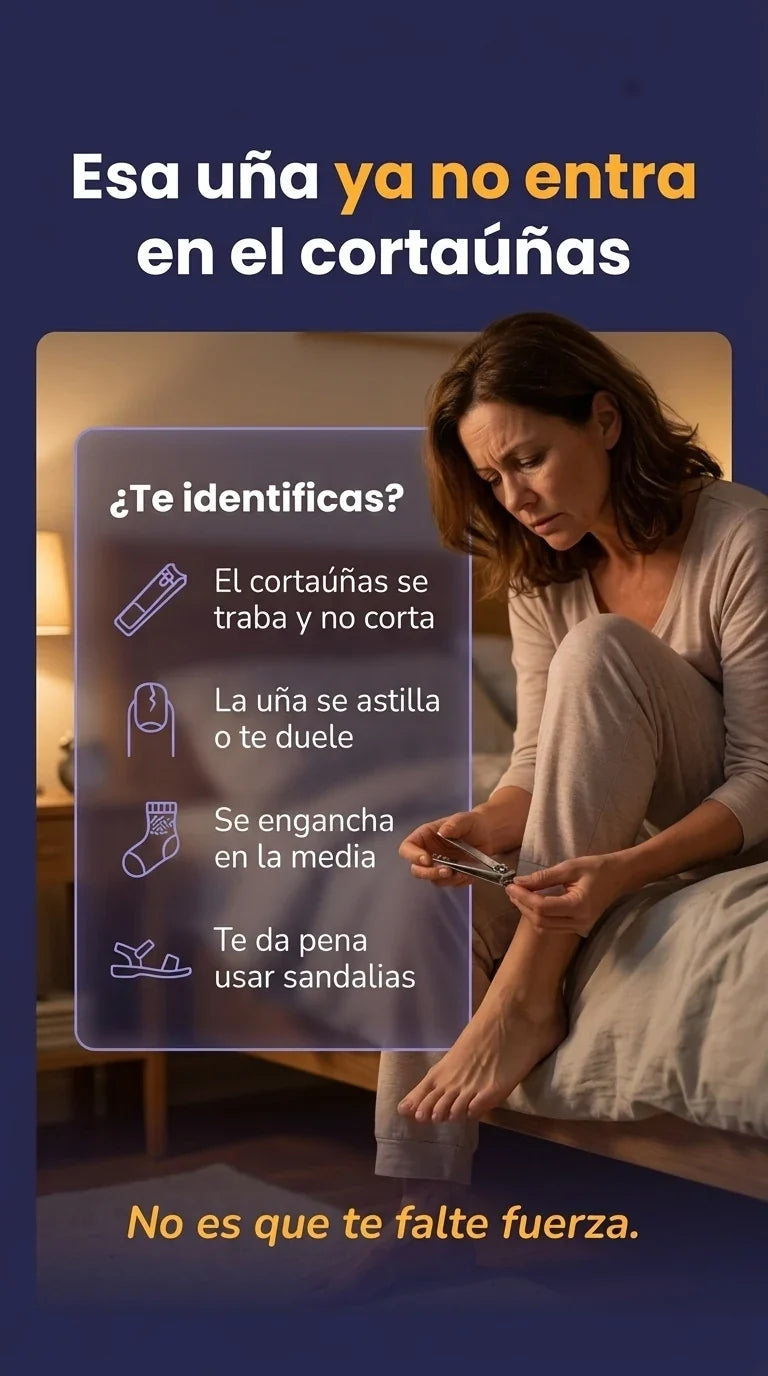 Uñas gruesas que el cortaúñas no corta