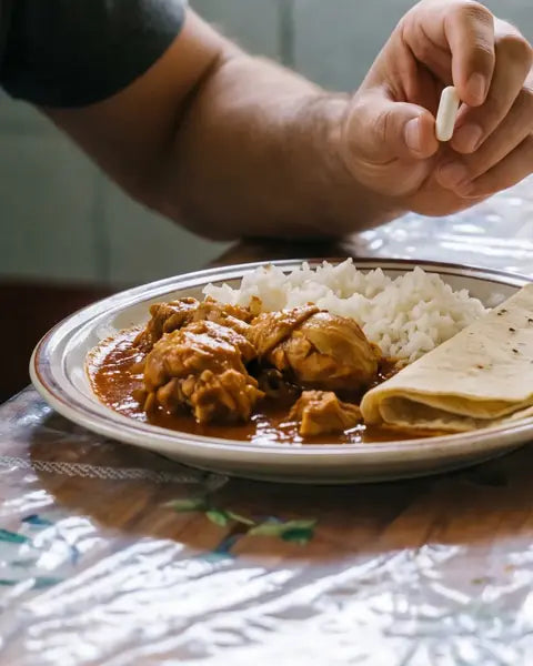 Pollo en recado con arroz